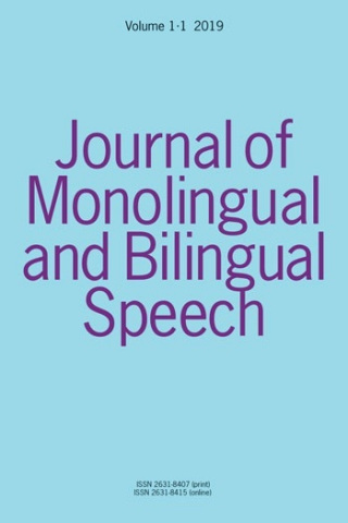 Journal of Monolingual and Bilingual Speech front cover